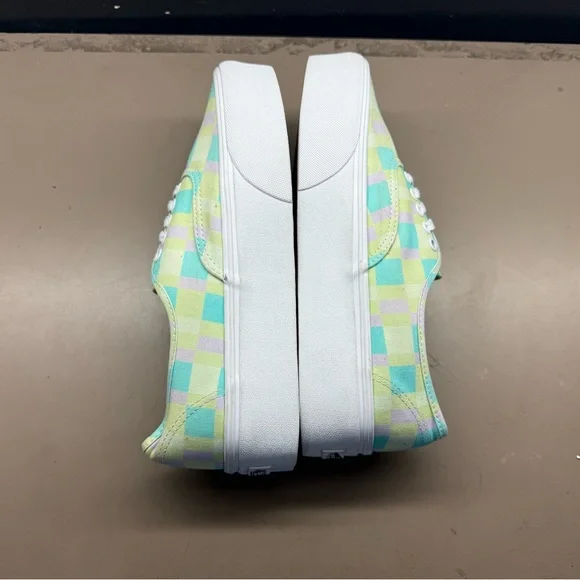 New WithoutBox Unisex VANS Stackform Platform Pastel Picnic Mixed Plaid Women 11 - Picture 6 of 9